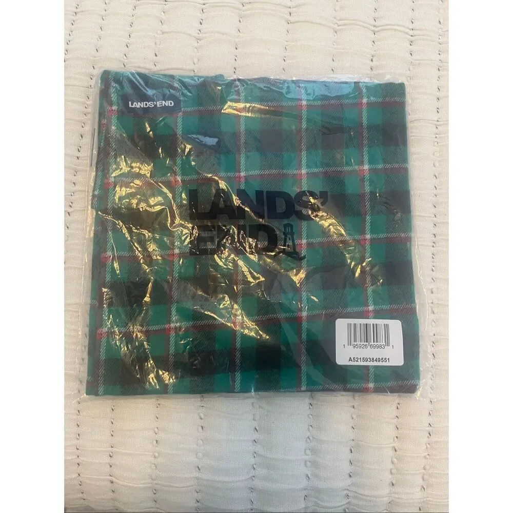 Lands End Flannel Dog Bandana NEW